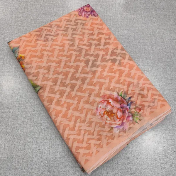 Digital brasso saree with Running blouse | SR232